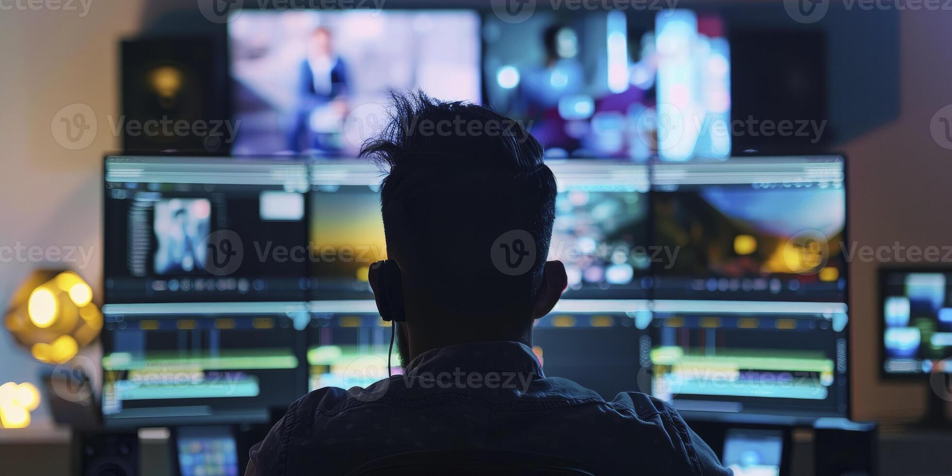 AI generated Explore the role of artificial intelligence in modern video editing software, examining its benefits and potential challenges for designers and editors photo