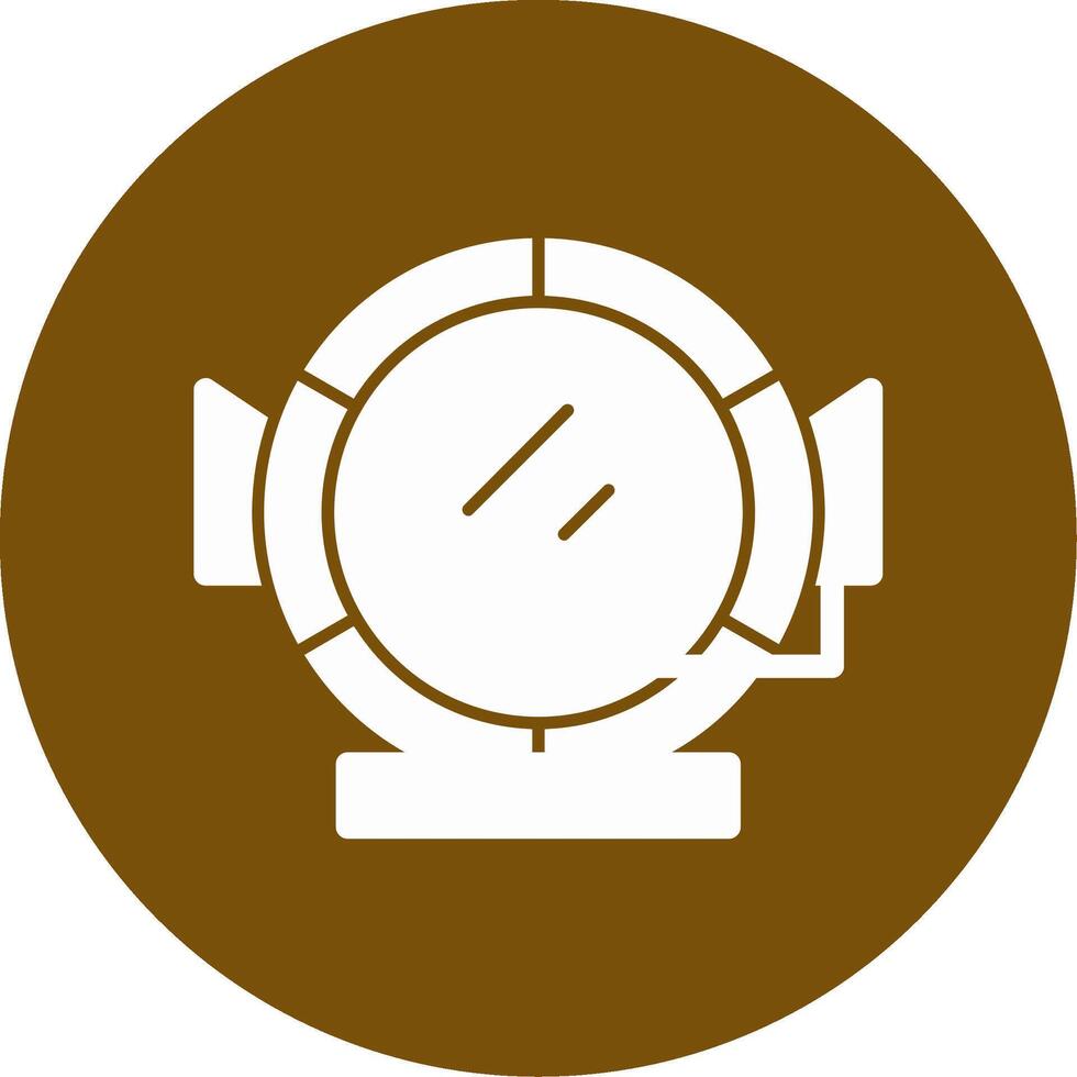 Astronaut Helmet Glyph Circle Icon vector