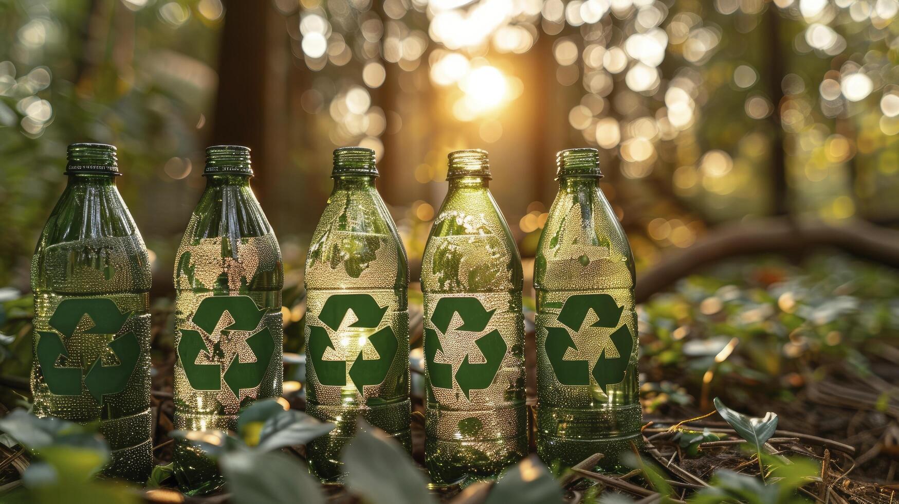 AI generated Embracing Eco-Friendliness, The Green Symbol of Recycling photo