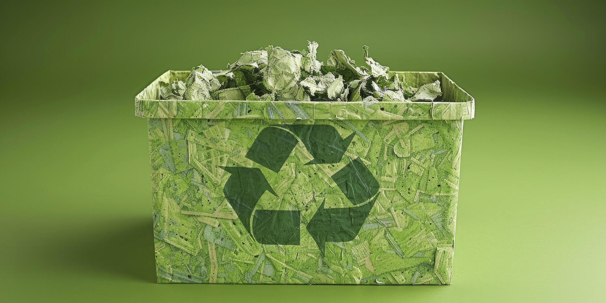 ai generado abrazando respeto al medio ambiente, el verde símbolo de reciclaje foto