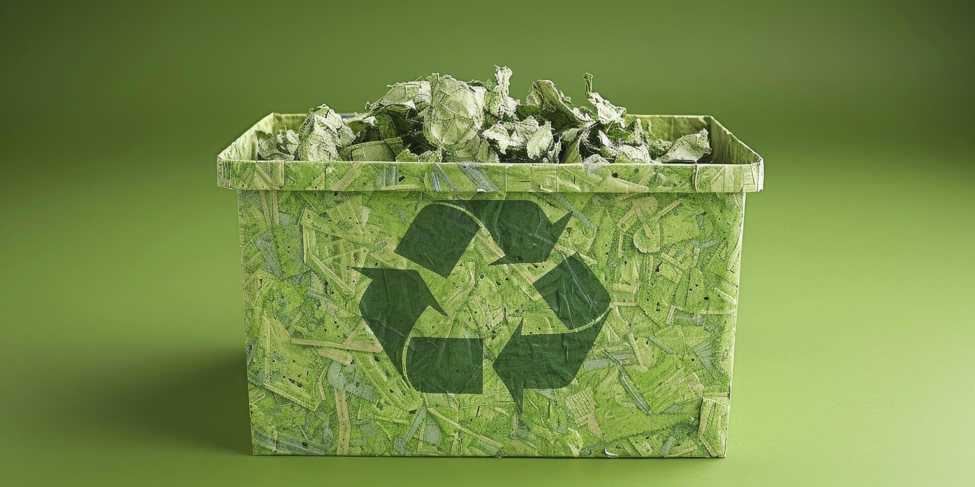 AI generated Embracing Eco-Friendliness, The Green Symbol of Recycling photo
