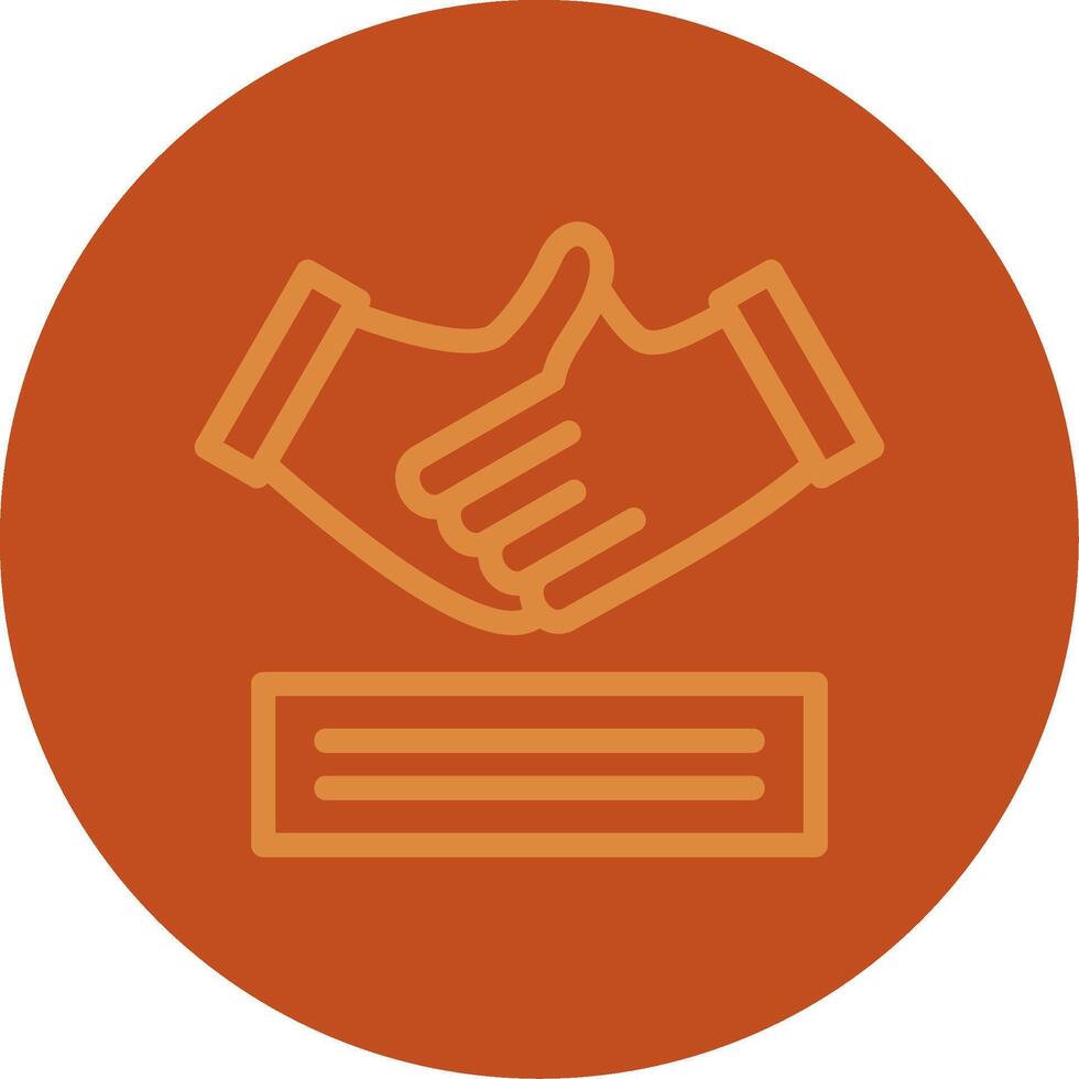 Handshake Line Multi color Icon vector