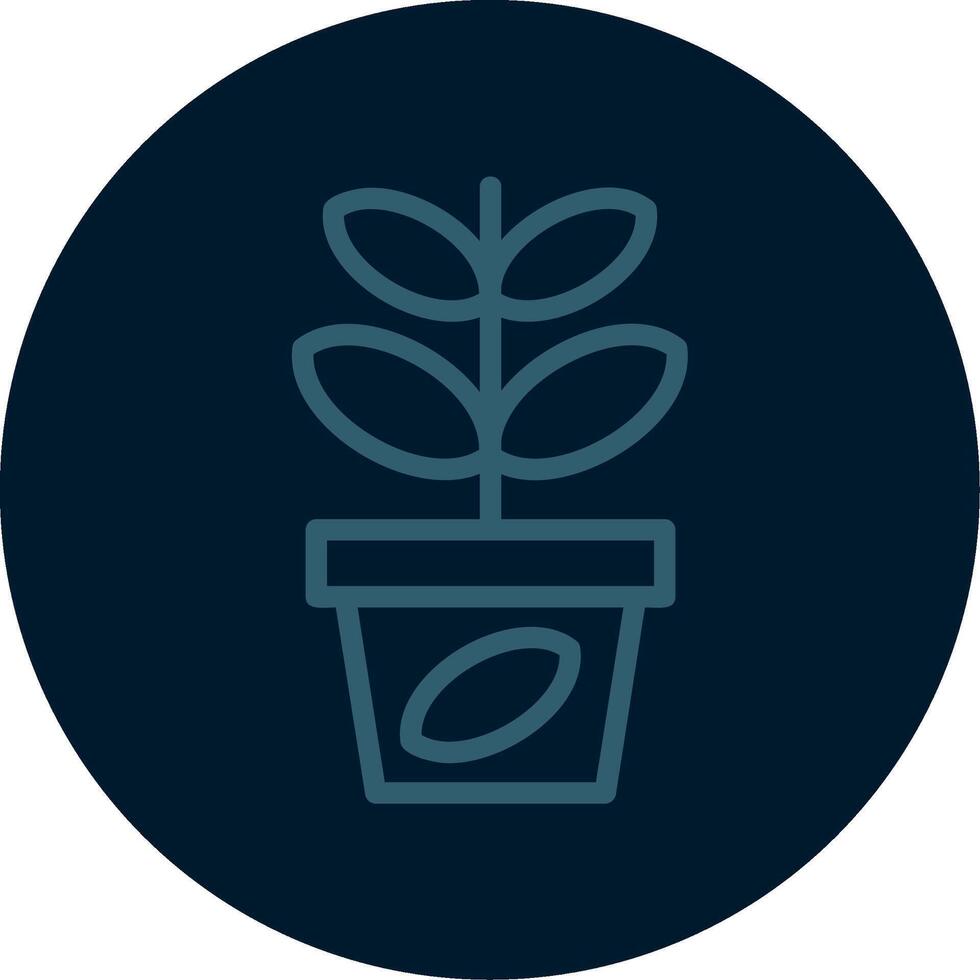 Jade Plant Line Multi color Icon vector