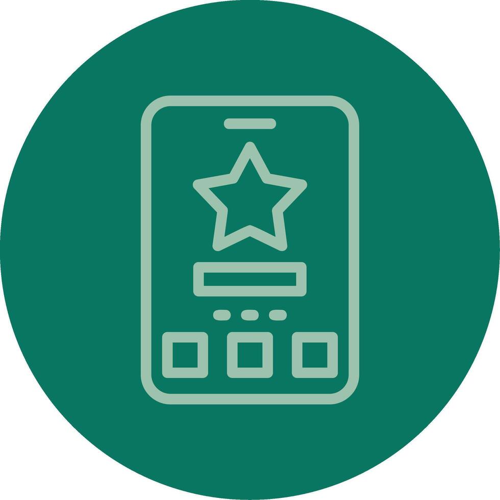 Star Line Multi color Icon vector
