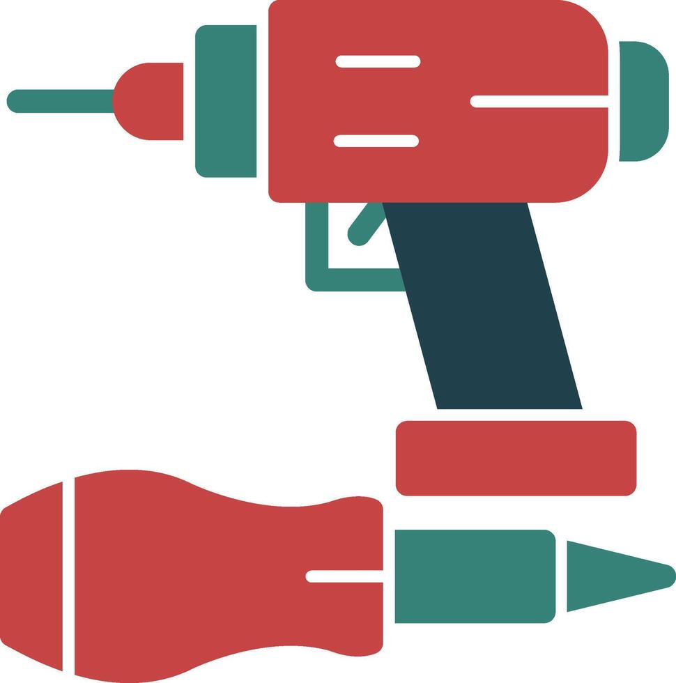 Assembly Tools Glyph Multi Color Icon vector
