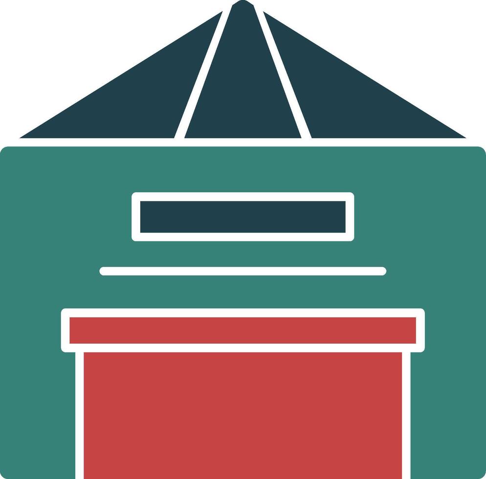 Warehouse Glyph Multi Color Icon vector