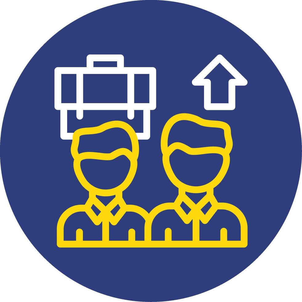Mentorship Dual Line Circle Icon vector