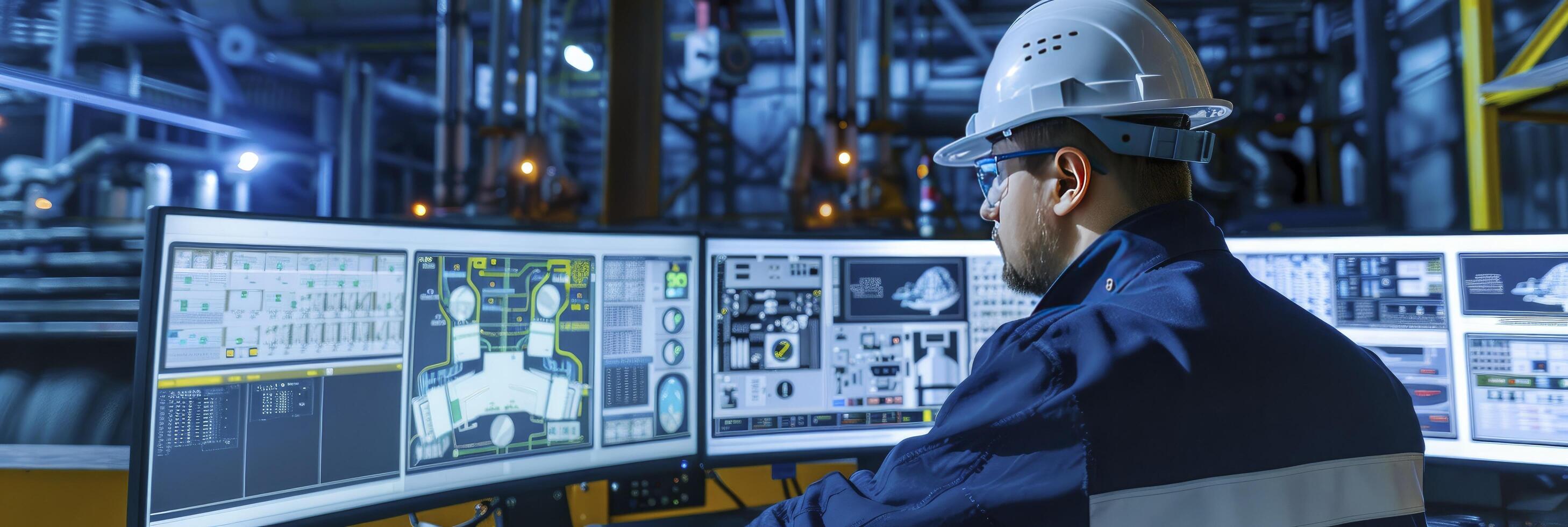 AI generated Explore the role of SCADA systems in industrial automation and control, focusing on how engineers utilize these systems to monitor and manage complex processes in real-time photo