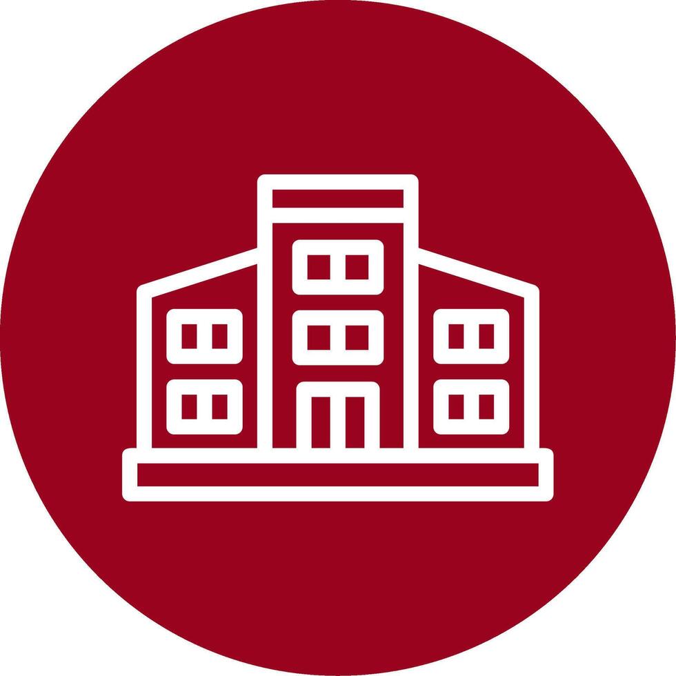 Library Outline Circle Icon vector