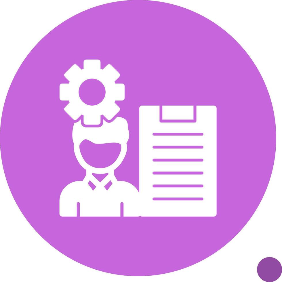 Project Manager Glyph Shadow Icon vector