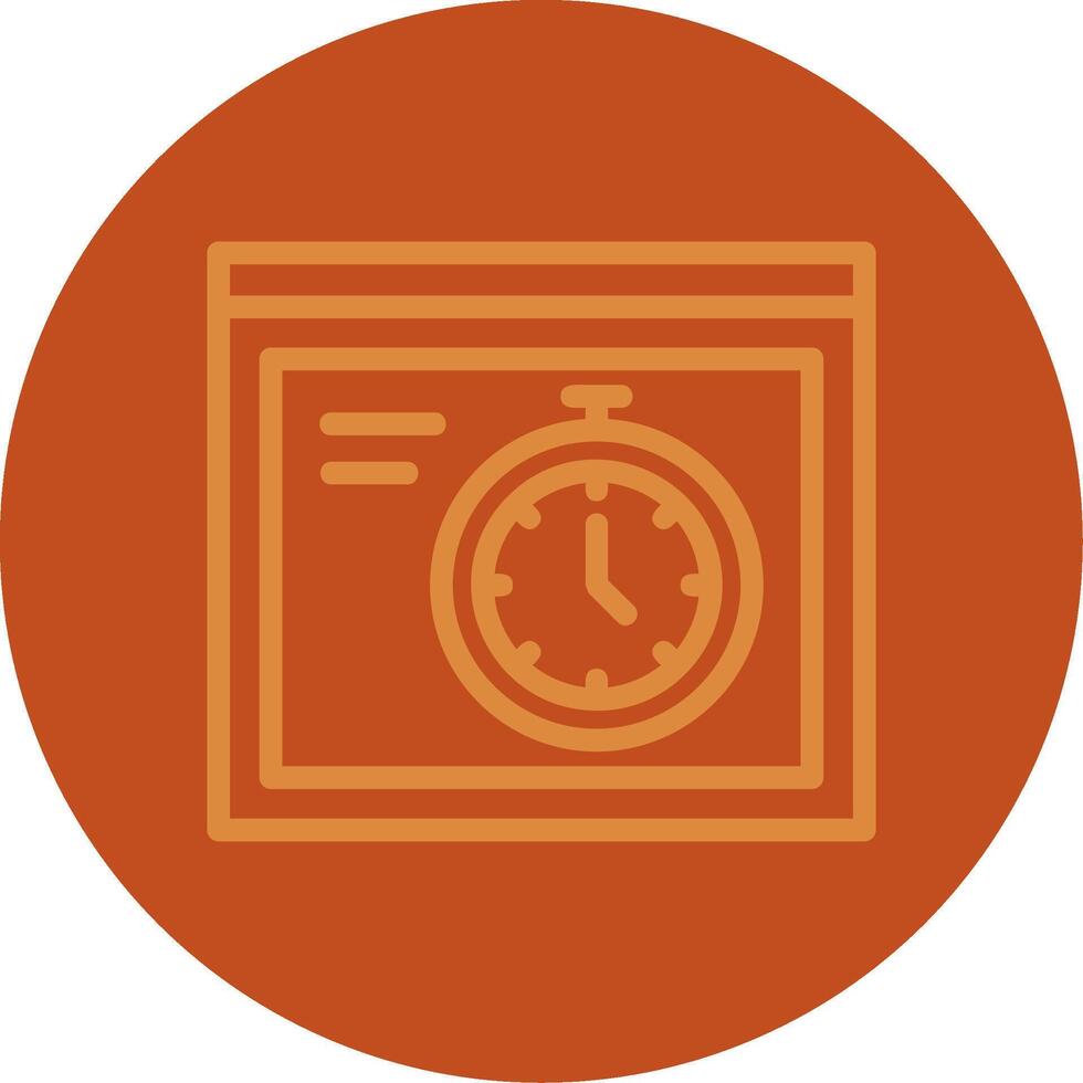 Stopwatch Line Multi color Icon vector