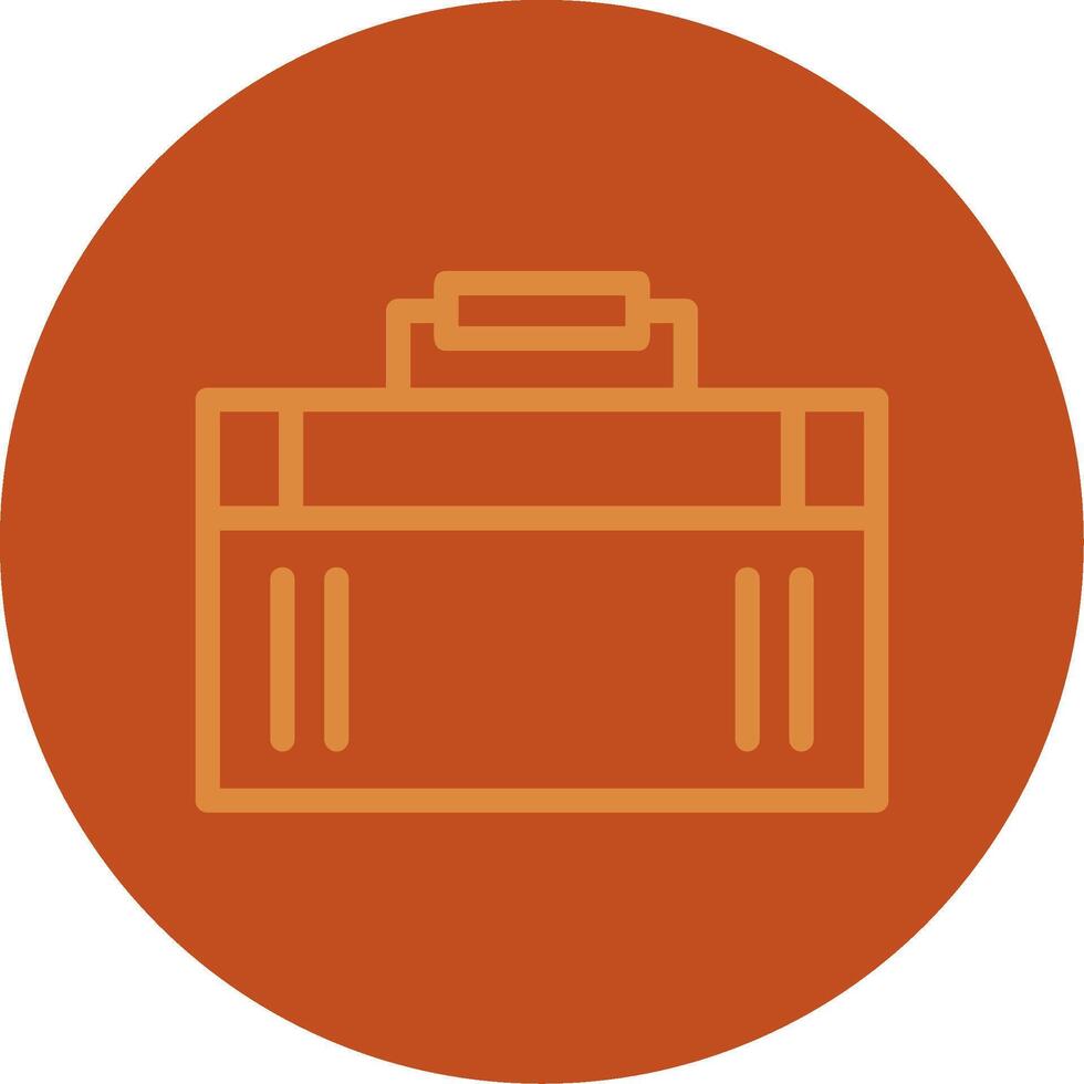 Suitcase Line Multi color Icon vector