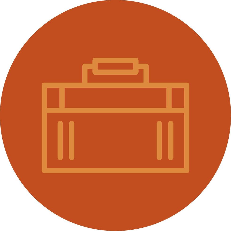 Suitcase Line Multi color Icon vector