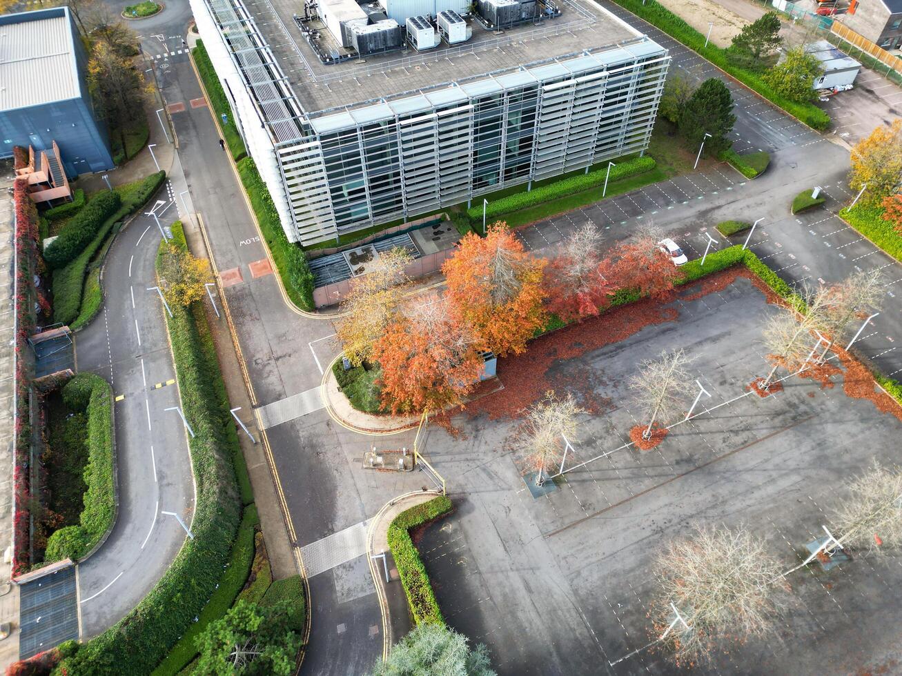 High Angle View of Industrial Estate Warehouse at Hemel Hempstead City of England UK. November 5th, 2023 photo