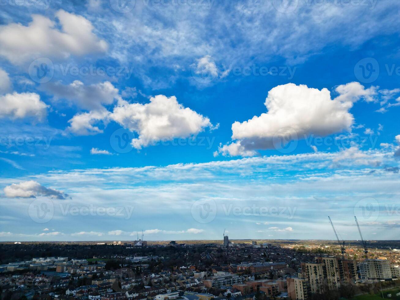 alto ángulo ver de watford ciudad de Inglaterra genial Bretaña. marzo tercero, 2024 foto