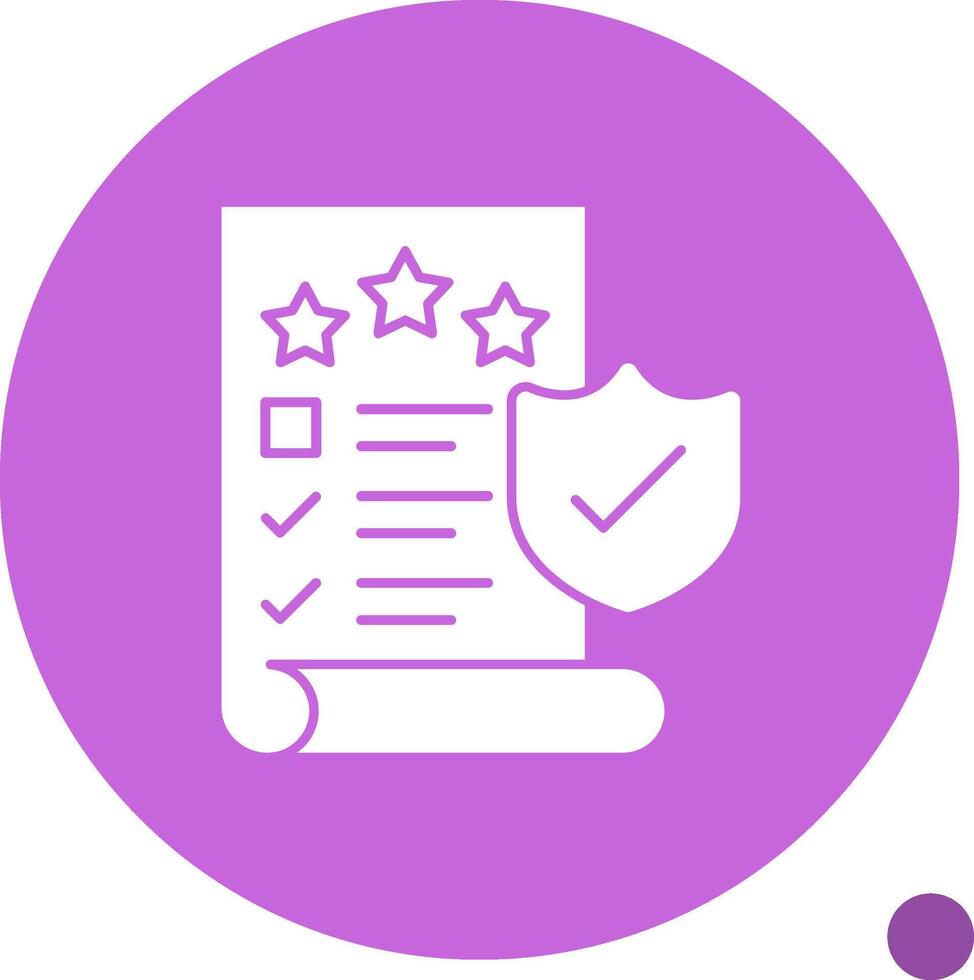 Quality Assurance Glyph Shadow Icon vector