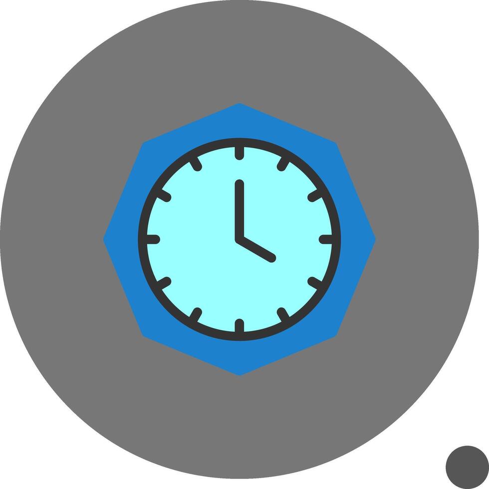 Clock Flat Shadow Icon vector