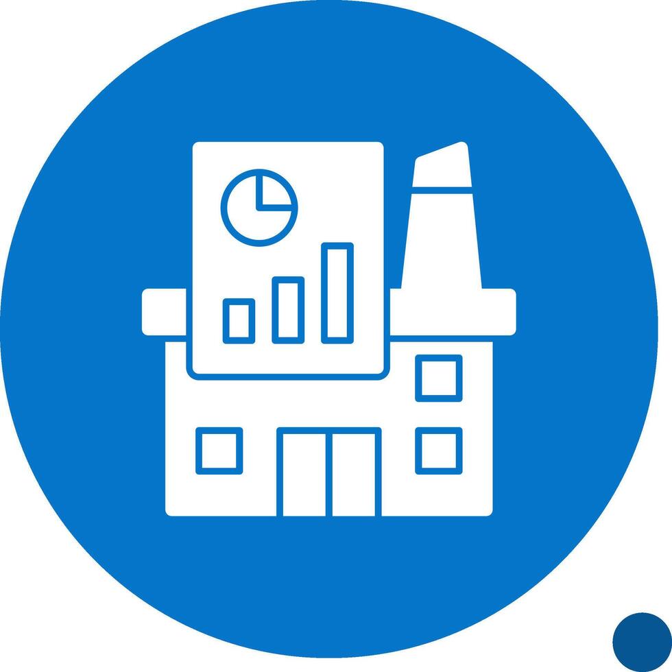Industry Growth Chart Glyph Shadow Icon vector