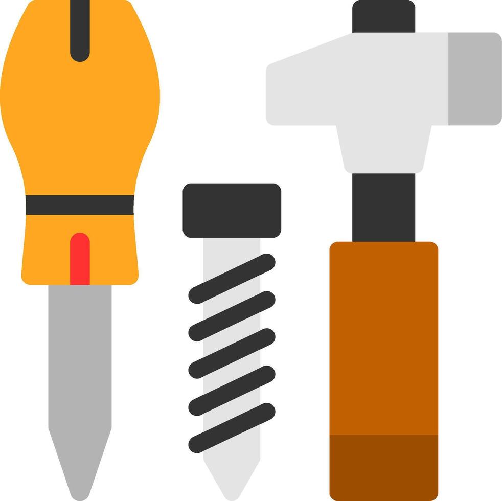 Maintenance Tools Flat Icon vector