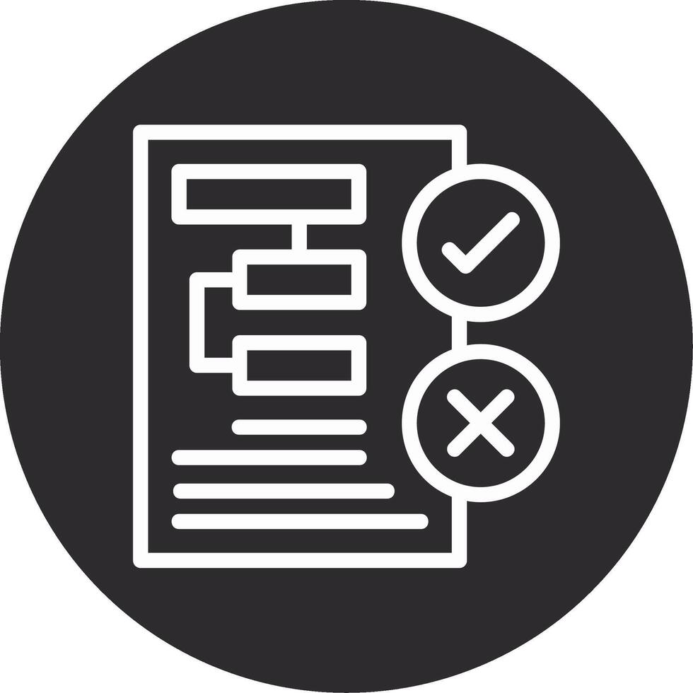 Decision Inverted Icon vector
