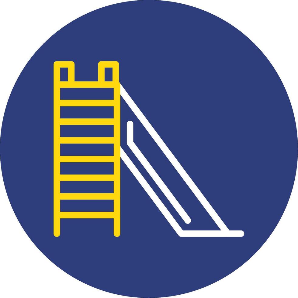 Slide Dual Line Circle Icon vector