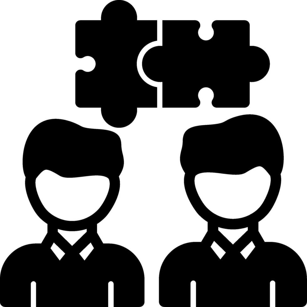 Team Building Glyph vector