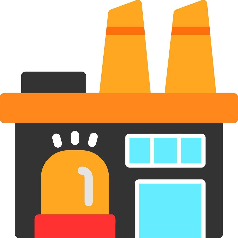 Factory Siren Flat Icon vector