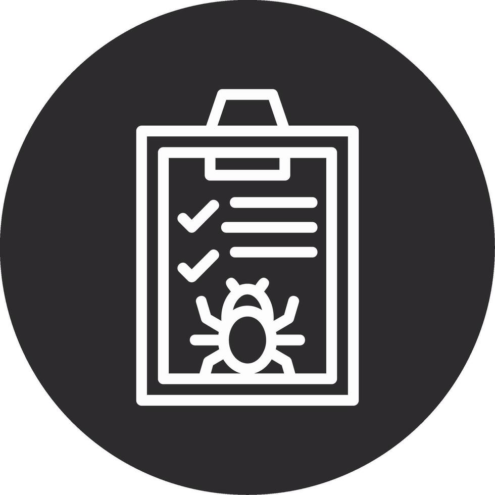 Bug Inverted Icon vector