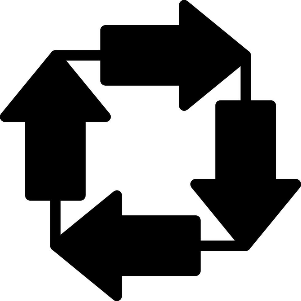 Counter Clockwise Arrows Glyph vector
