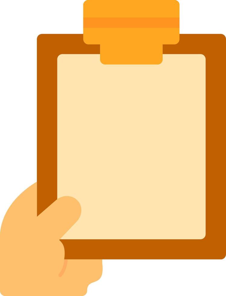 Hand Clipboard Flat Icon vector