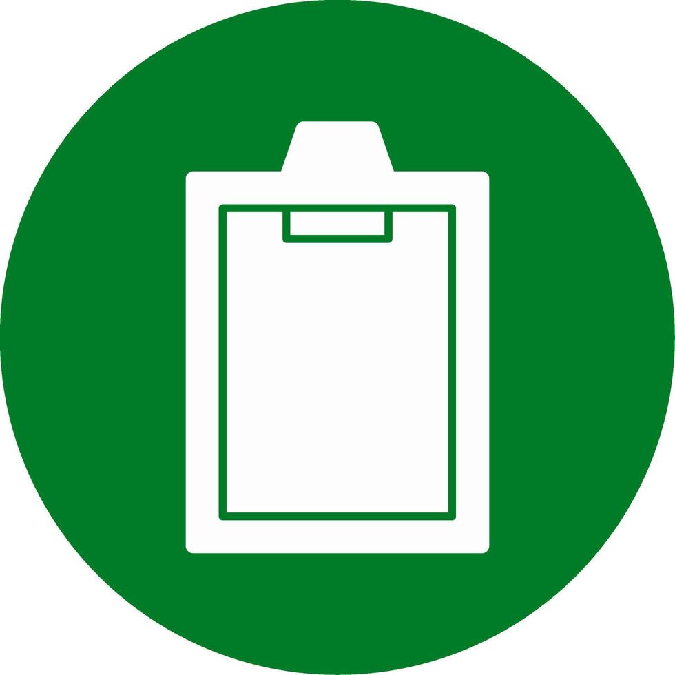 Clipboard Glyph Circle Icon vector