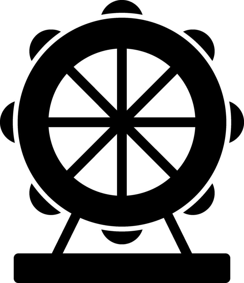 Ferris Wheel Glyph vector