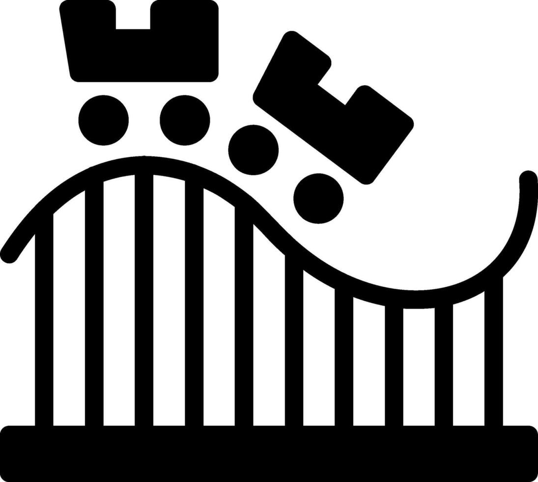 Roller Coaster Glyph vector