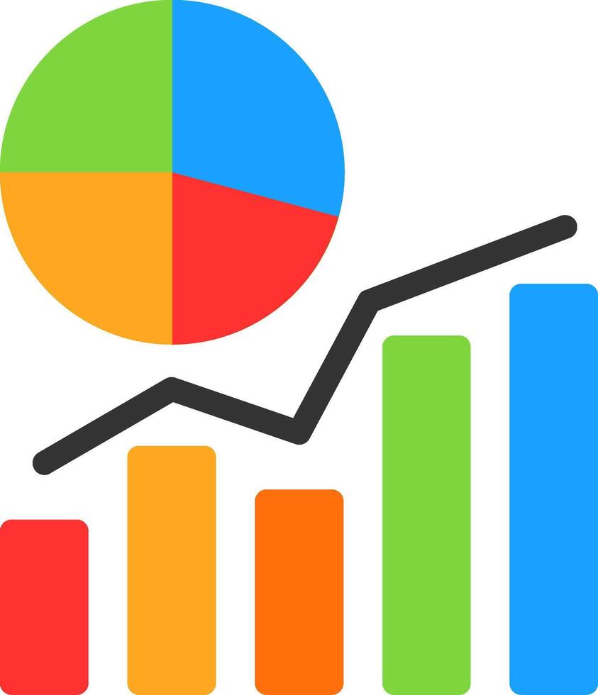 Chart Flat Icon vector