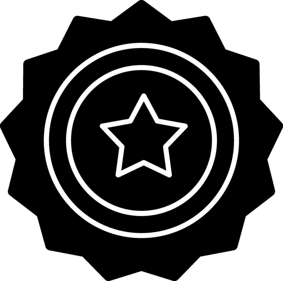 Sheriff Badge Glyph vector