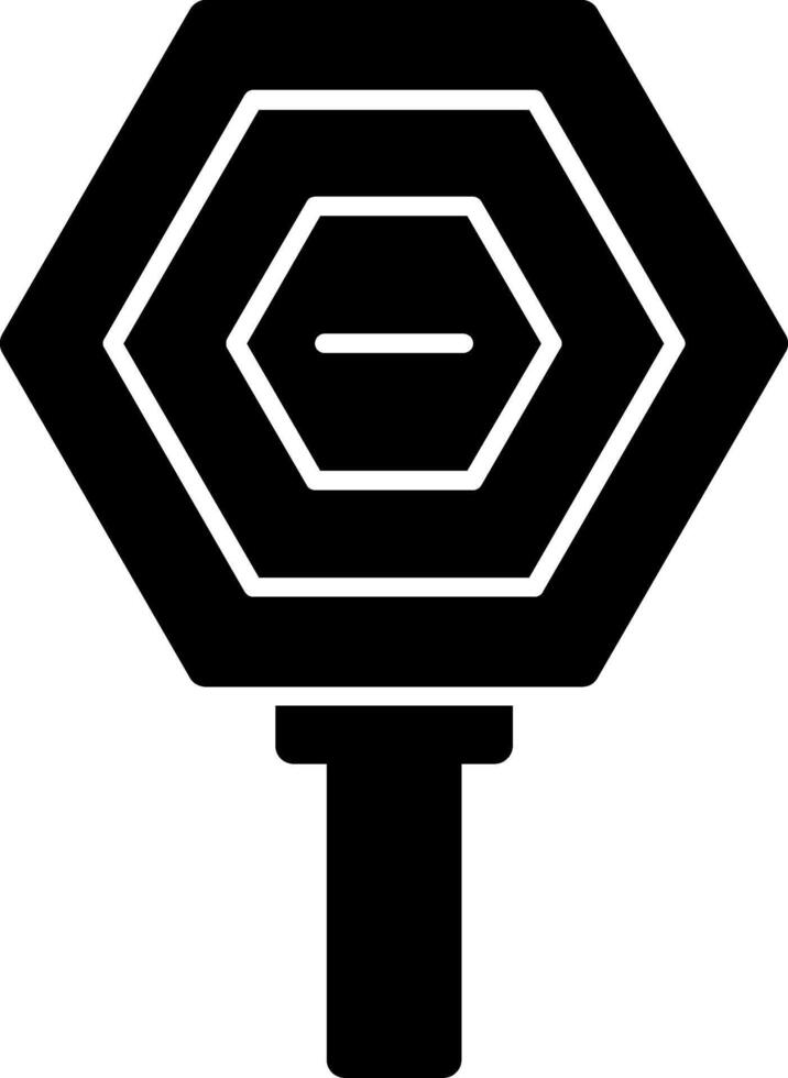 Stop Sign Glyph vector