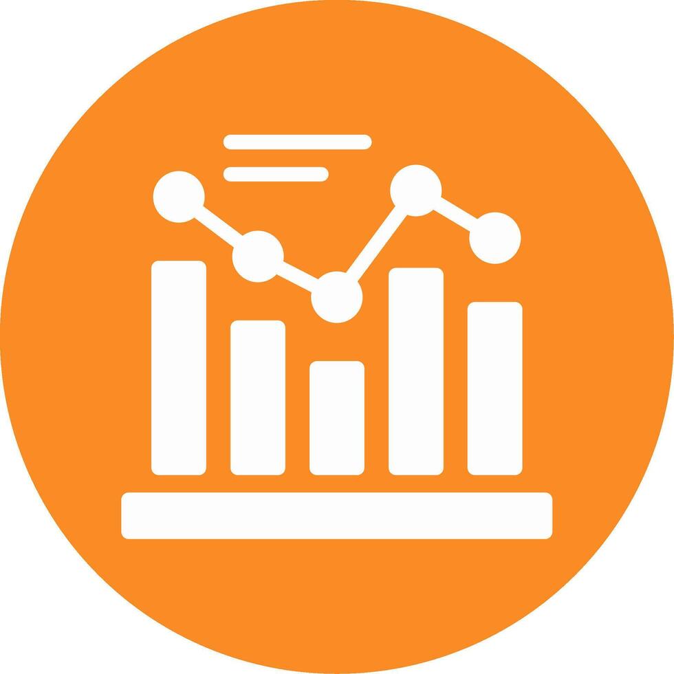 Graph Glyph Circle Icon vector