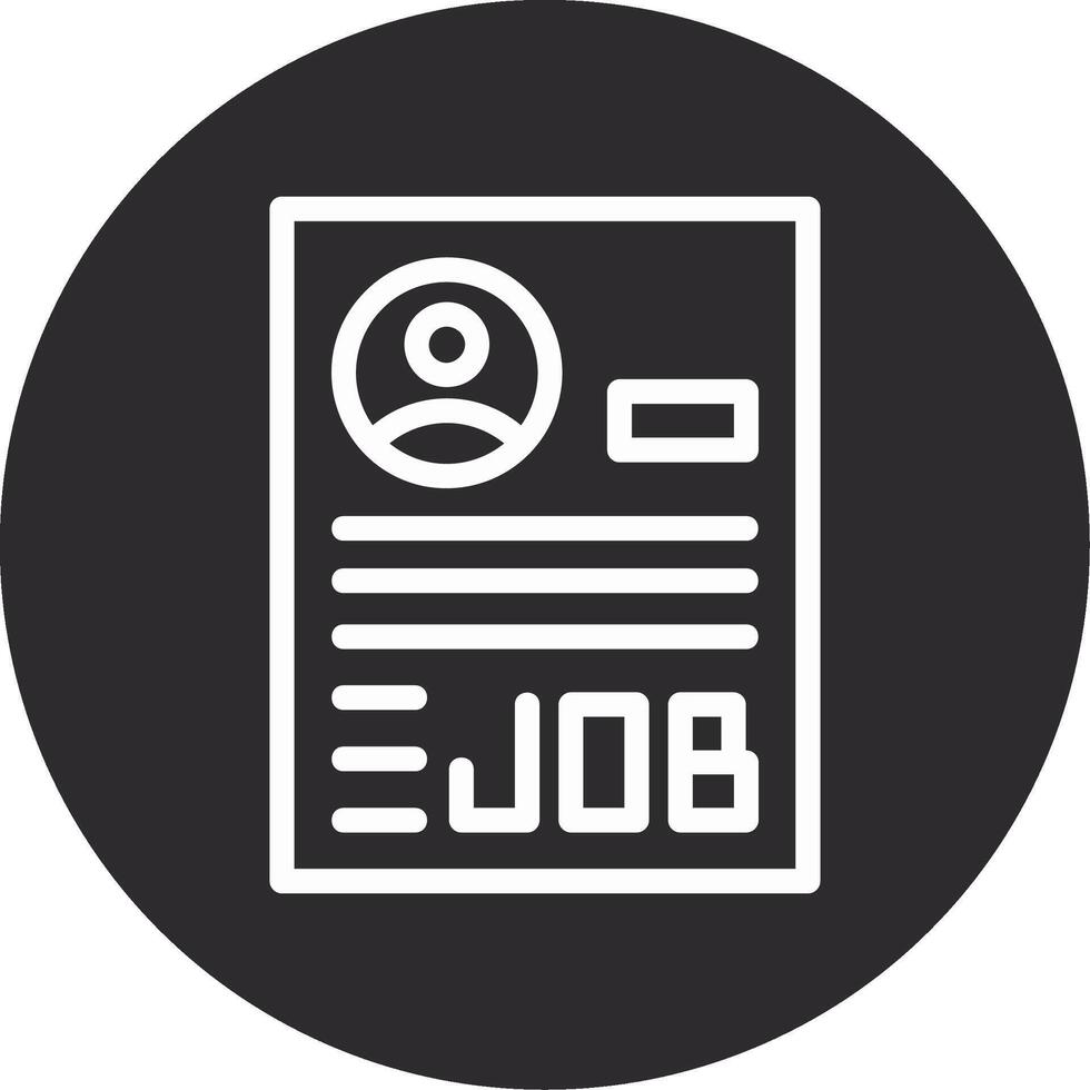 Job Description Inverted Icon vector