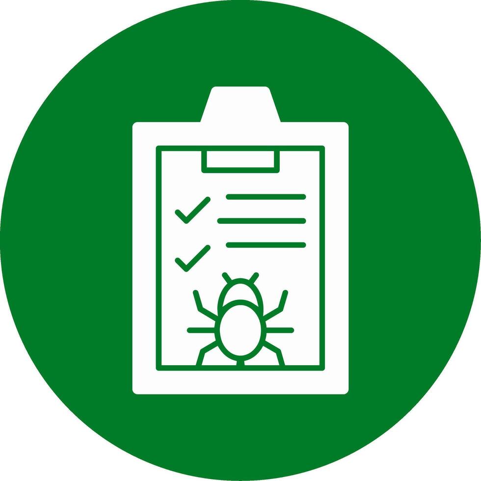 Bug Glyph Circle Icon vector