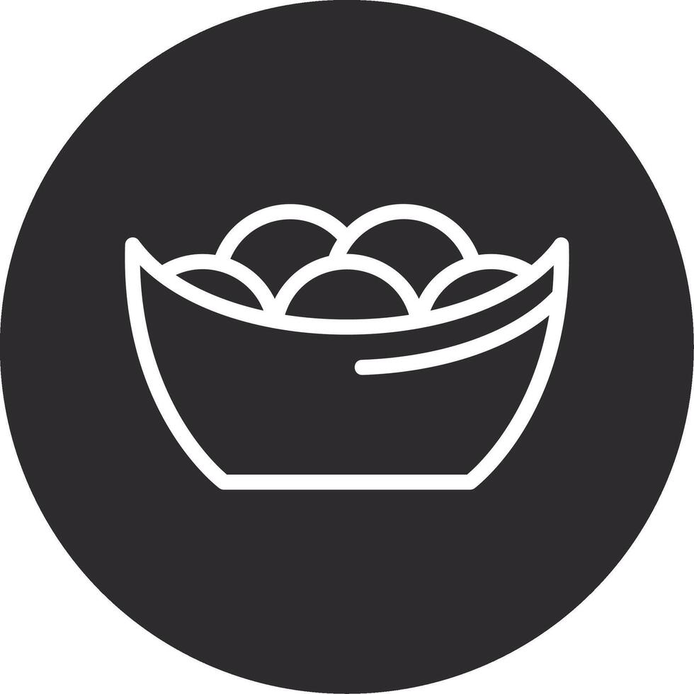 tangyuan invertido icono vector