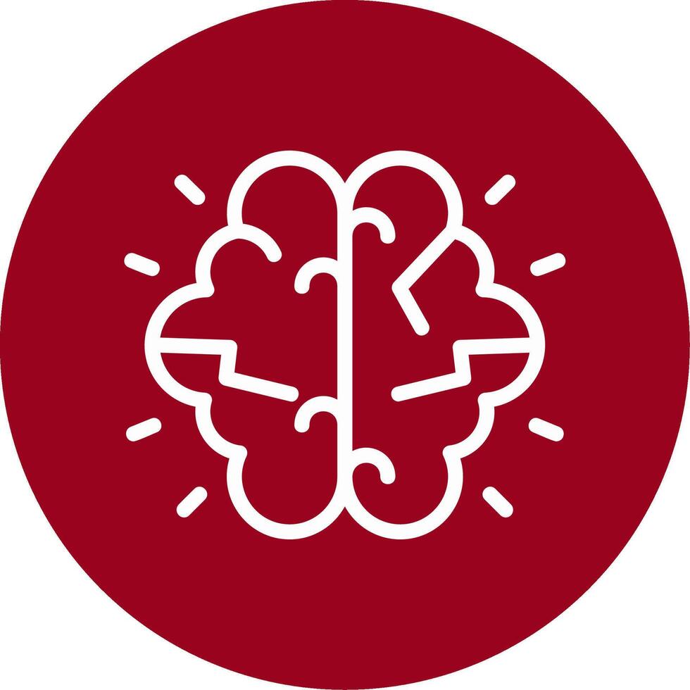 Brainstorming Outline Circle Icon vector