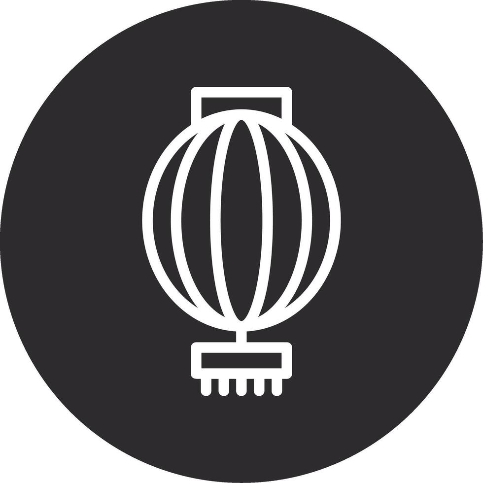 Red Lantern Inverted Icon vector