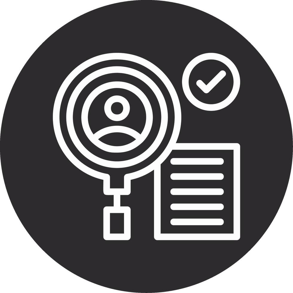 Background Check Inverted Icon vector