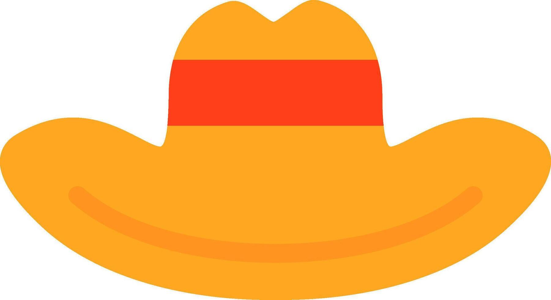 Cowboy Hat Flat Icon vector