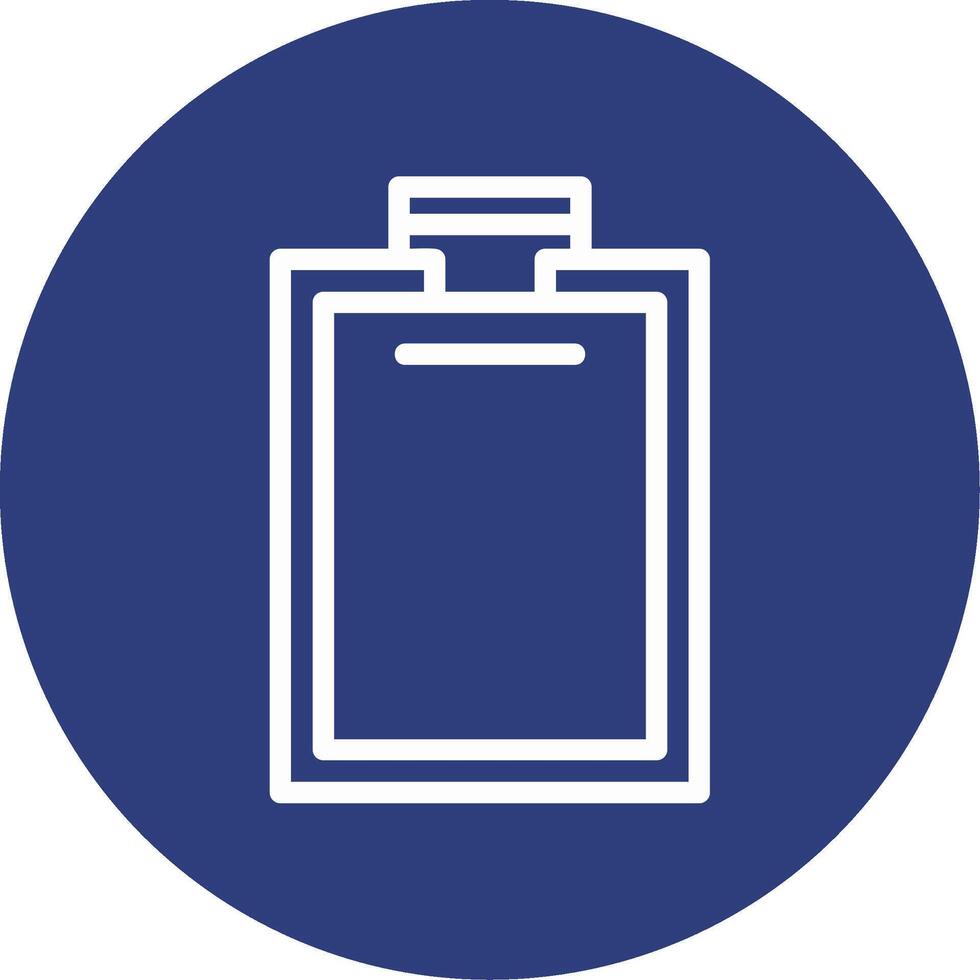 Clipboard Outline Circle Icon vector