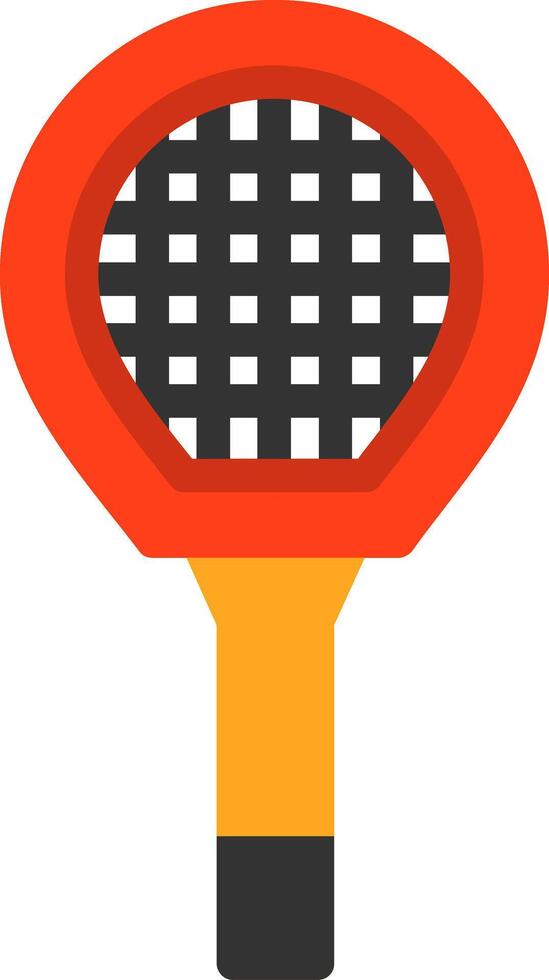 bádminton raqueta plano icono vector