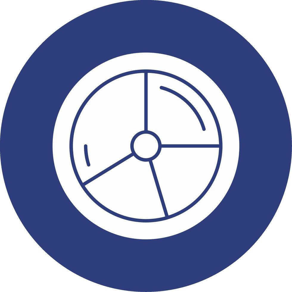 Pie Chart Glyph Circle Icon vector