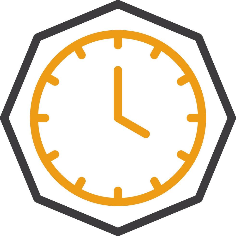 Clock Two Color Icon vector