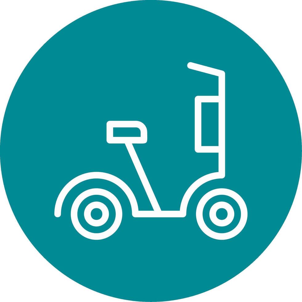 Scooter Outline Circle Icon vector