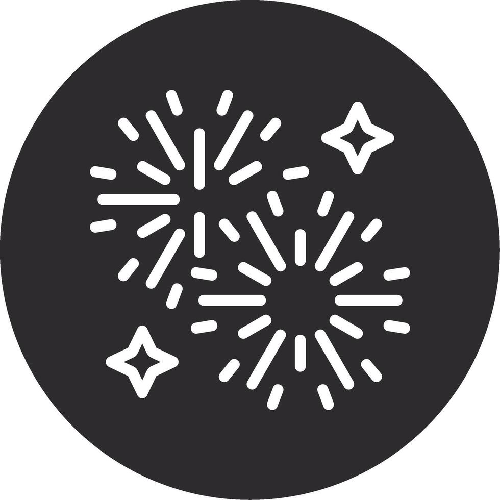 Firework Display Inverted Icon vector